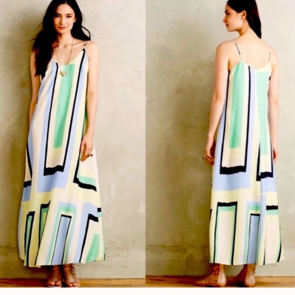 Maeve Geometric Maxi Dress